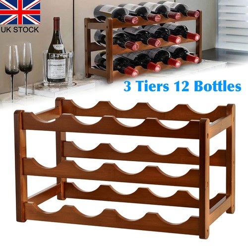 Bottle wooden wine rack - 12, rack,3