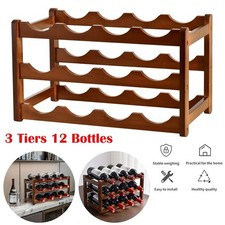 Wooden Wine Rack 12 Bottle