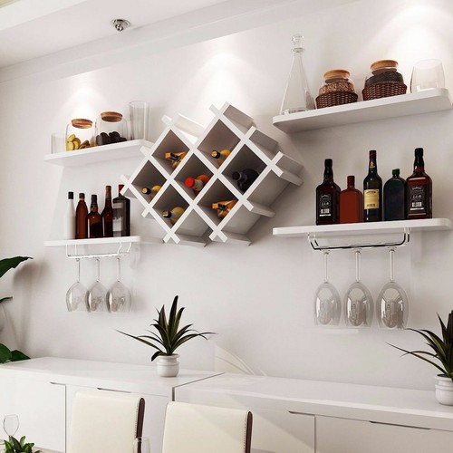 Wine racks white - racks, mounted