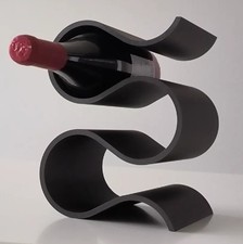 Wine Rack Black Classy Curved