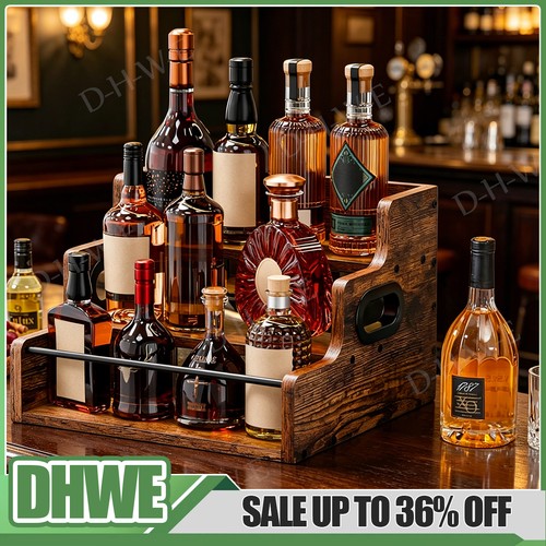 Tier wooden liquor bottle - liquor,