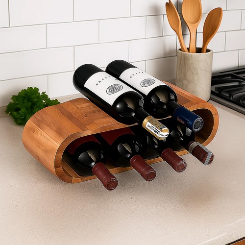 Freestanding wood wine rack - freestanding,