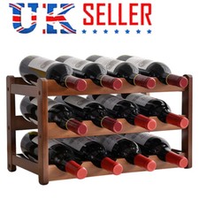 12 Bottles Wine Wooden Rack
