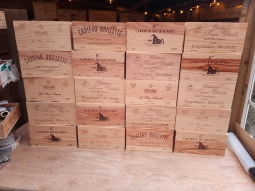 Wooden wine box crate - box, ~
