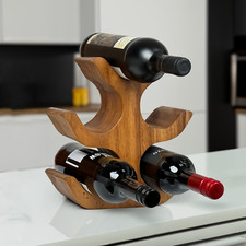 5 Space wooden Wine Rack tree