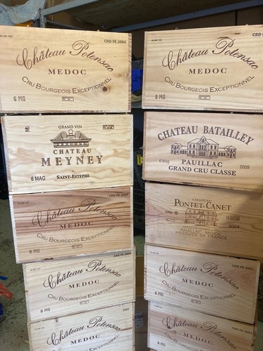 10x wooden wine box crates - 10x,