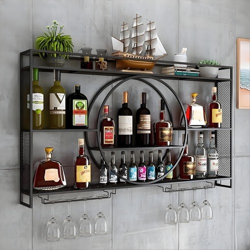 Tier bar shelves wall - 3-tier,